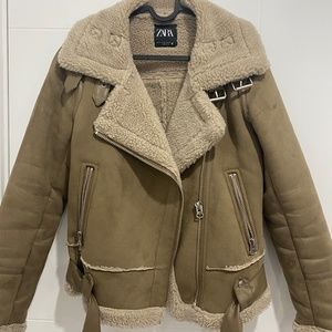 Zara Suede/Shearling Jacket